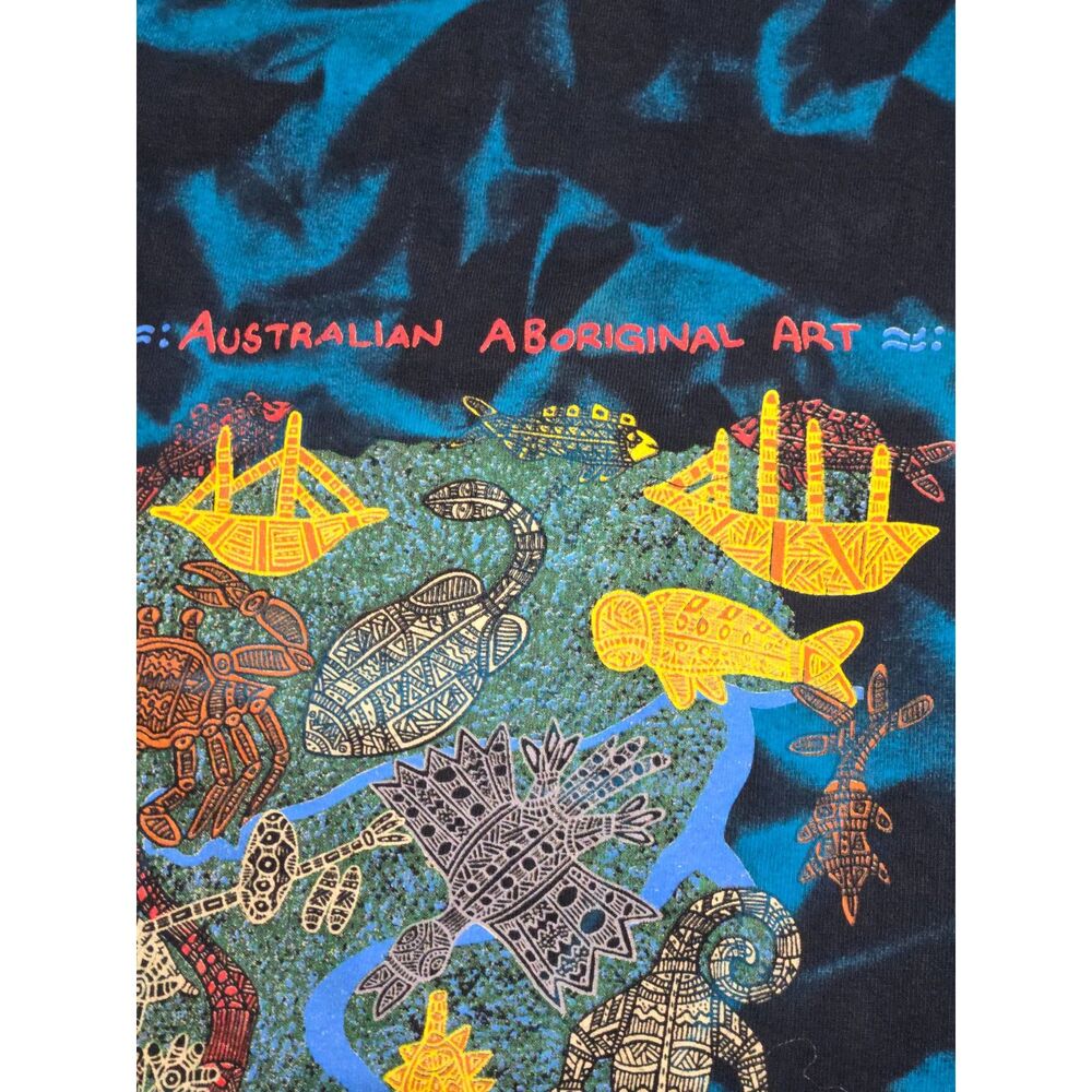Vintage Bulurru Australian Aboriginal Art Shirt | Andrew Williams | Men's XL - Picture 7 of 8